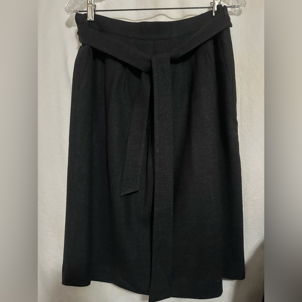Ann Taylor Charcoal A-Line wool Skirt